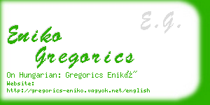 eniko gregorics business card